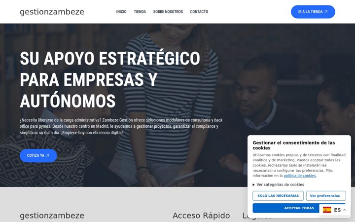 Screenshot of gestionzambeze.com