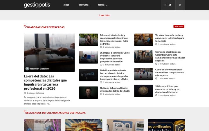 Screenshot of gestiopolis.com