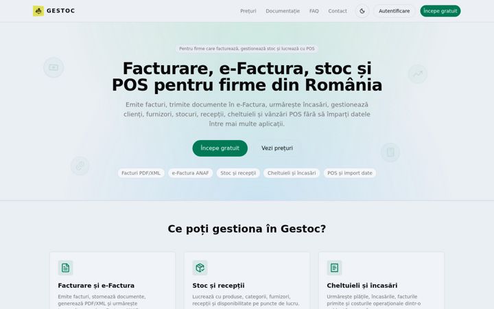 Screenshot of gestoc.ro