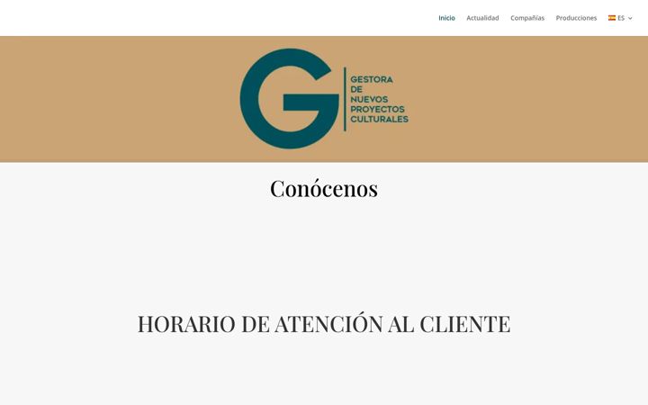 Screenshot stránky gestoradenuevosproyectos.com