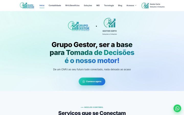 Screenshot of gestorcerto.com.br