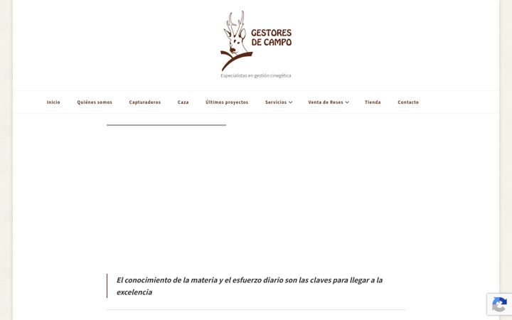 Screenshot stránky gestoresdecampo.com