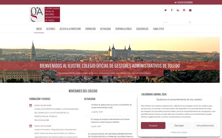 Screenshot of gestorestoledo.org