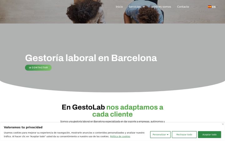 Screenshot of gestoria-laboral-barcelona.com