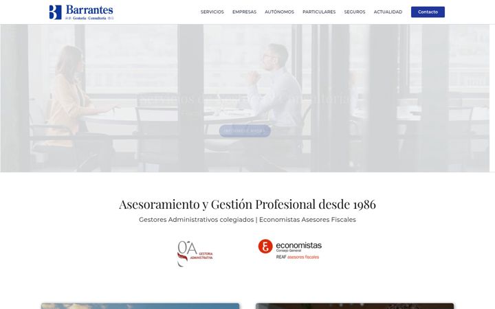 Snimka zaslona za gestoriabarrantes.es