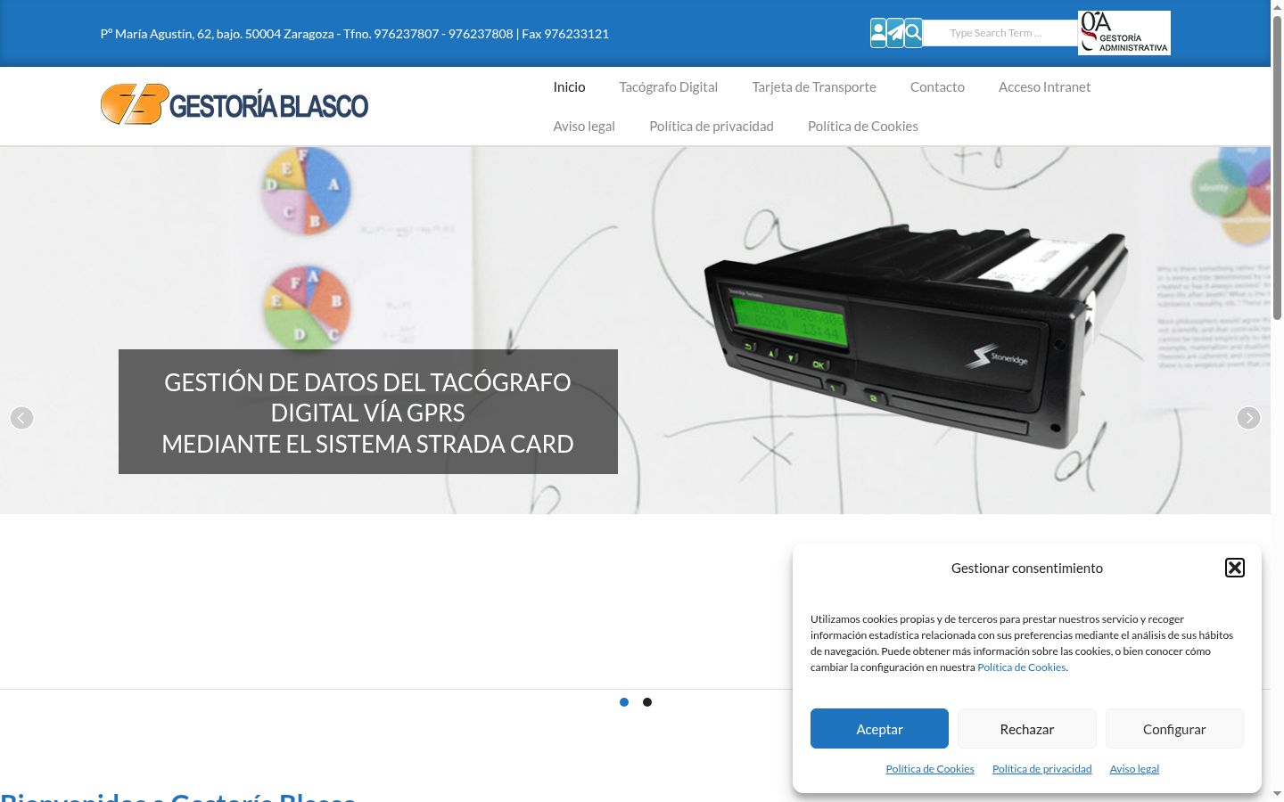 Screenshot des Einwilligungsbanners vor jeglicher Interaktion