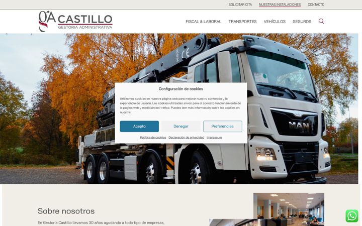 Screenshot of gestoriacastillo.es