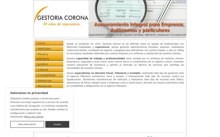 Screenshot of gestoriacorona.com