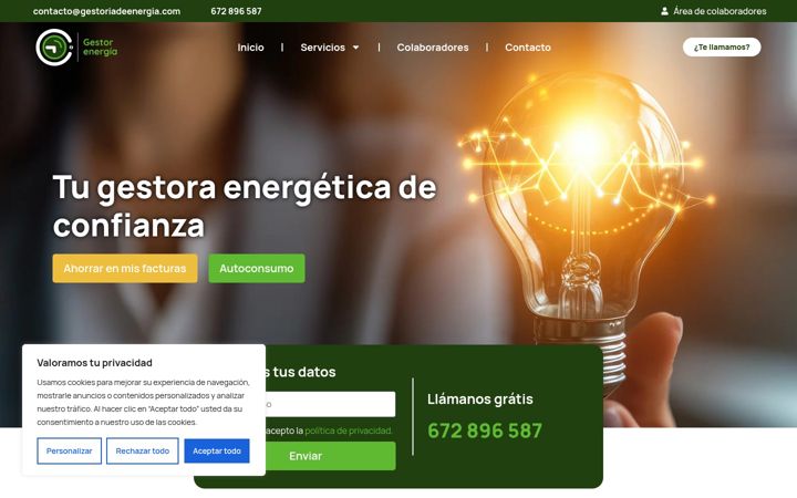 Screenshot of gestoriadeenergia.com