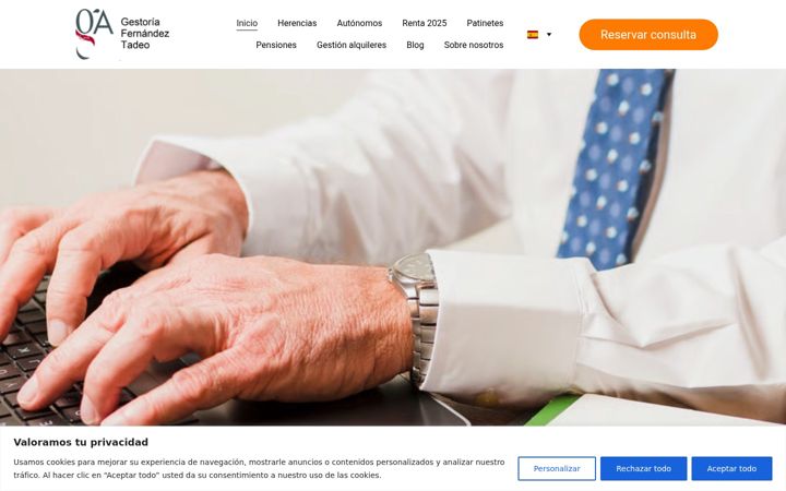 Screenshot of gestoriafernandeztadeo.es