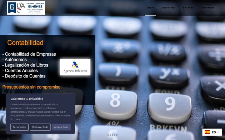 Screenshot of gestoriagimenez.com