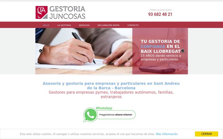 Screenshot of gestoriajuncosas.com