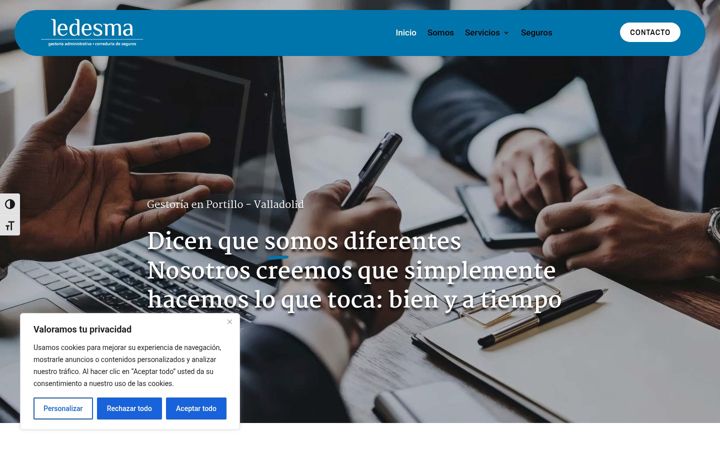 Screenshot of gestorialedesma.com