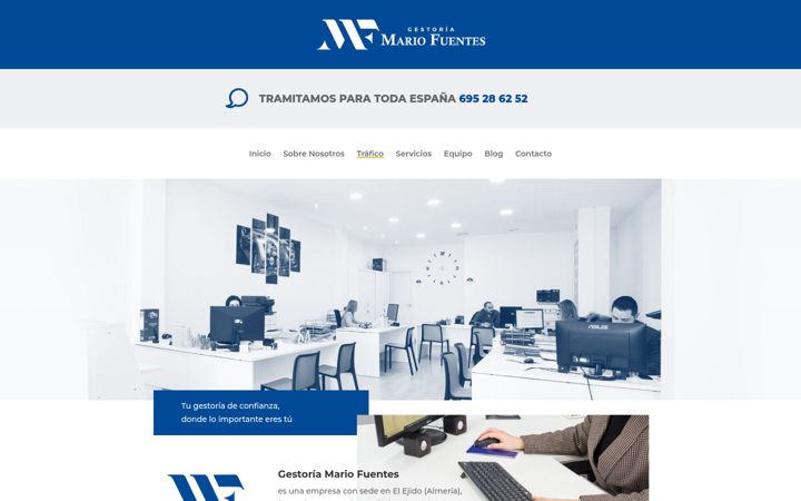 Screenshot of gestoriamariofuentes.com