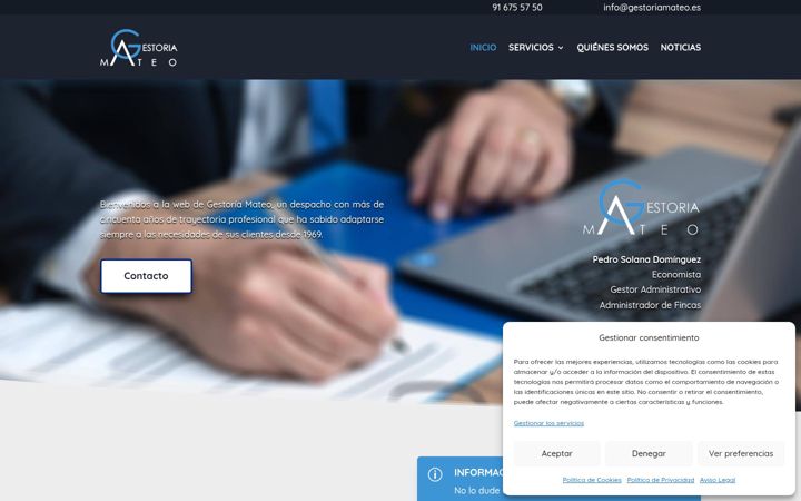 Screenshot of gestoriamateo.es