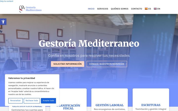 Screenshot of gestoriamediterraneo.com