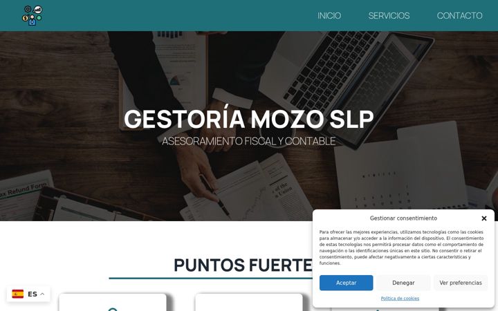 Screenshot of gestoriamozo.com