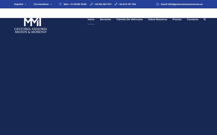 Screenshot of gestoriamozosmoreno.es