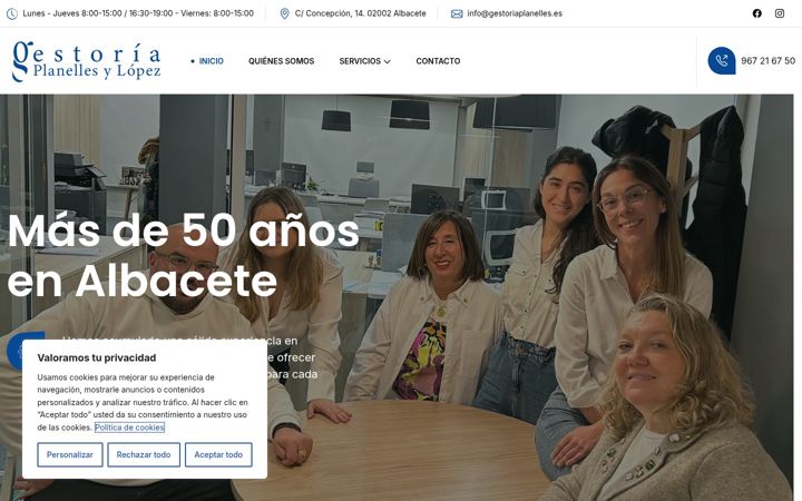 Screenshot of gestoriaplanellesylopez.es