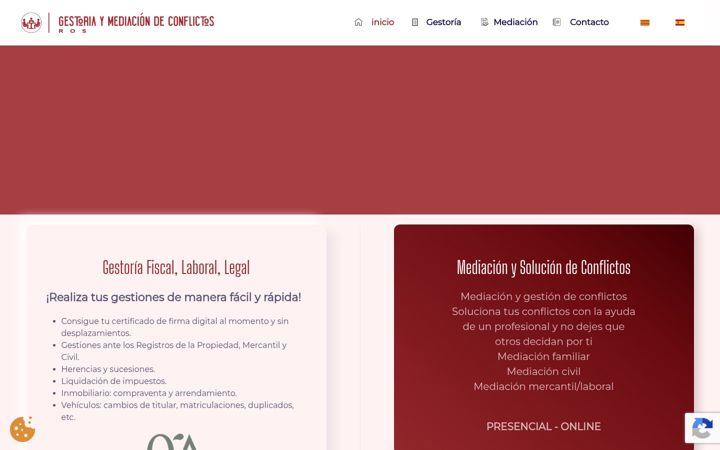 Screenshot of gestoriaros.es