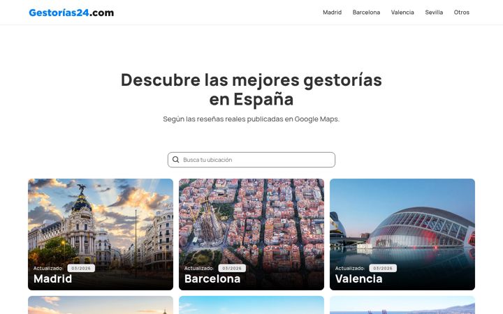 Screenshot of gestorias24.com