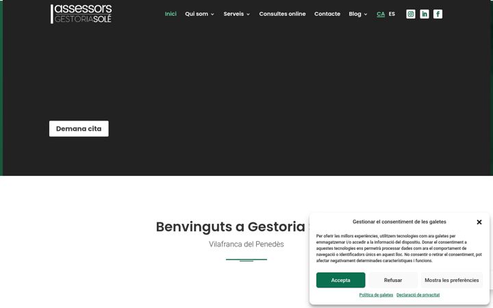 Screenshot of gestoriasole.com