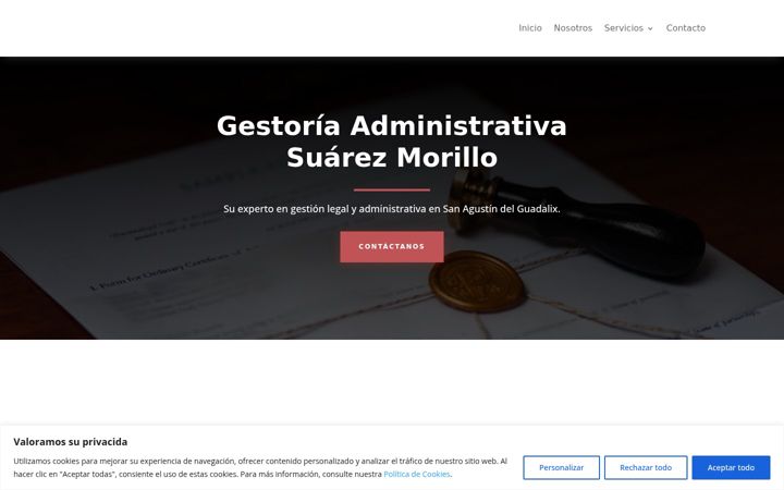 Screenshot of gestoriasuarezmorillo.com