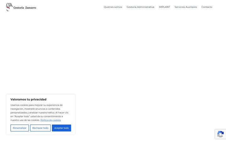 Screenshot of gestoriazamarro.es