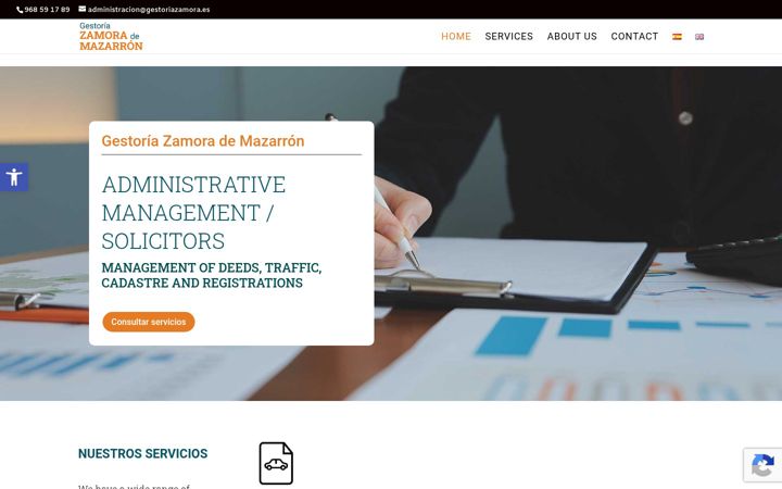 Screenshot of gestoriazamorademazarron.es
