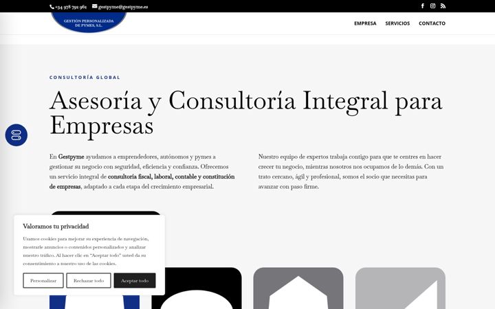 Screenshot of gestpyme.es