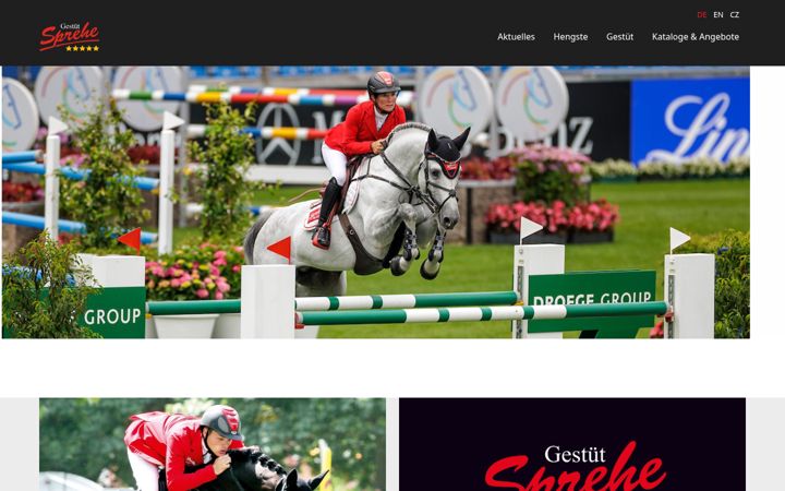 Screenshot of gestuet-sprehe.de