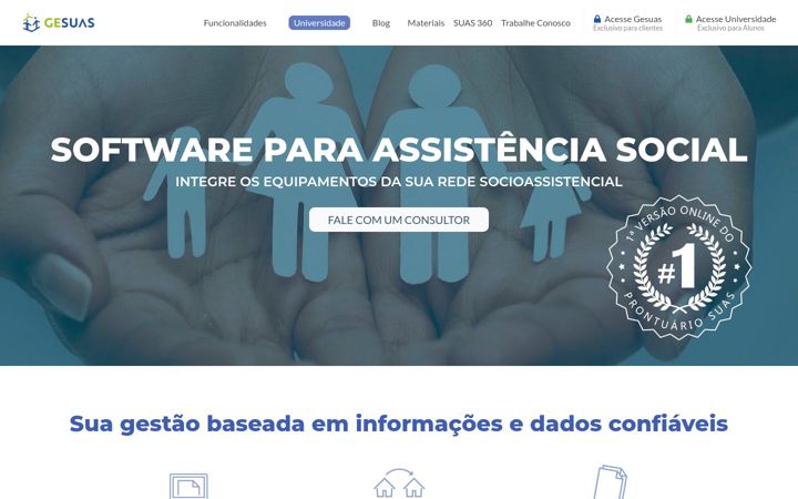 Screenshot of gesuas.com.br