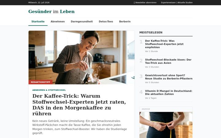 Screenshot of gesuenderimleben.com