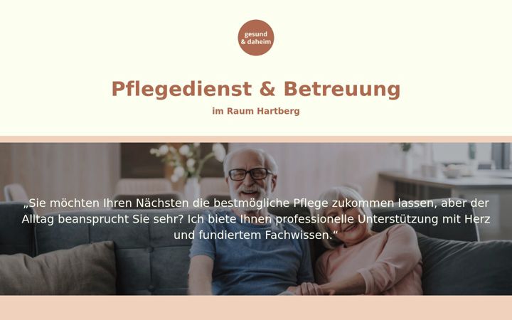 Screenshot of gesund-daheim.at