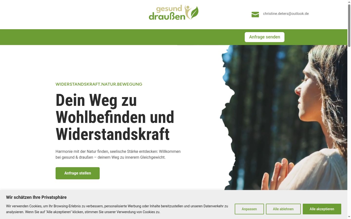 Screenshot van de toestemmingsbanner zoals getoond vóór enige interactie