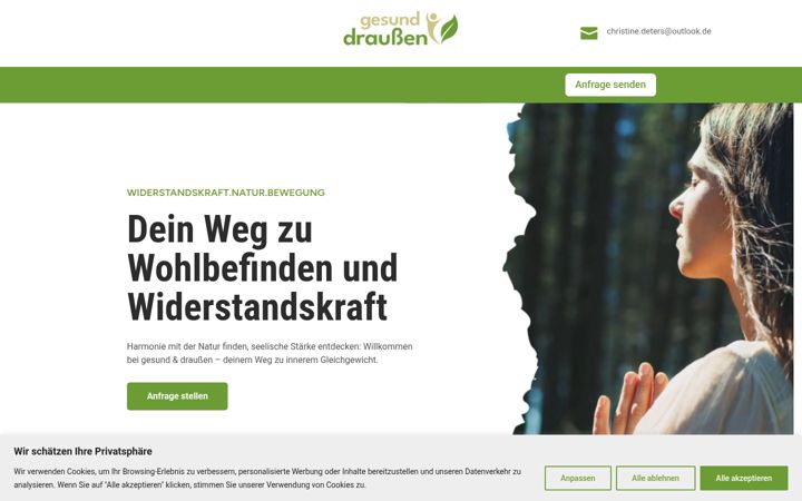 Screenshot of gesund-draussen.de