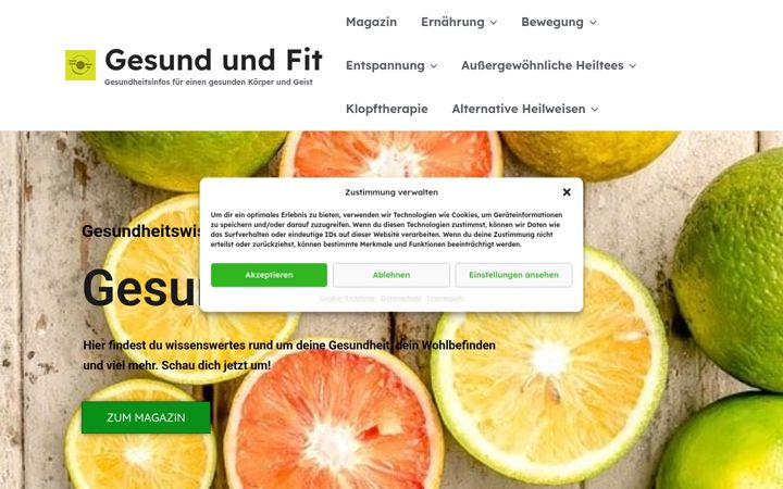 Screenshot of gesund-fit-wissen-pur.com