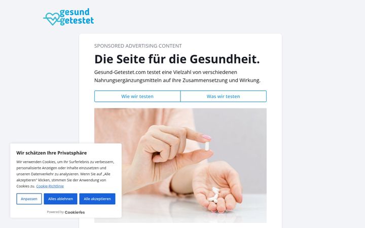 Screenshot of gesund-getestet.com