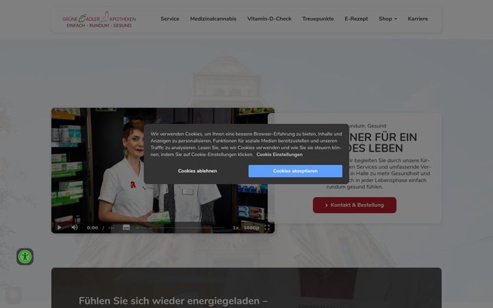 Screenshot of gesund-in-halle.de