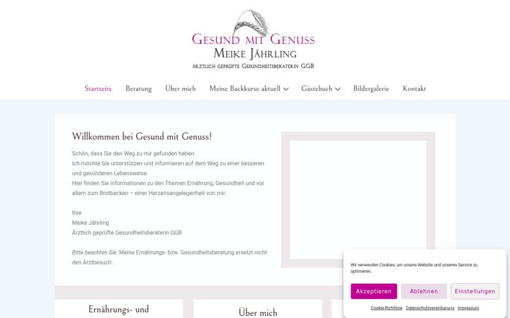 Screenshot of gesund-mit-genuss-jaehrling.de