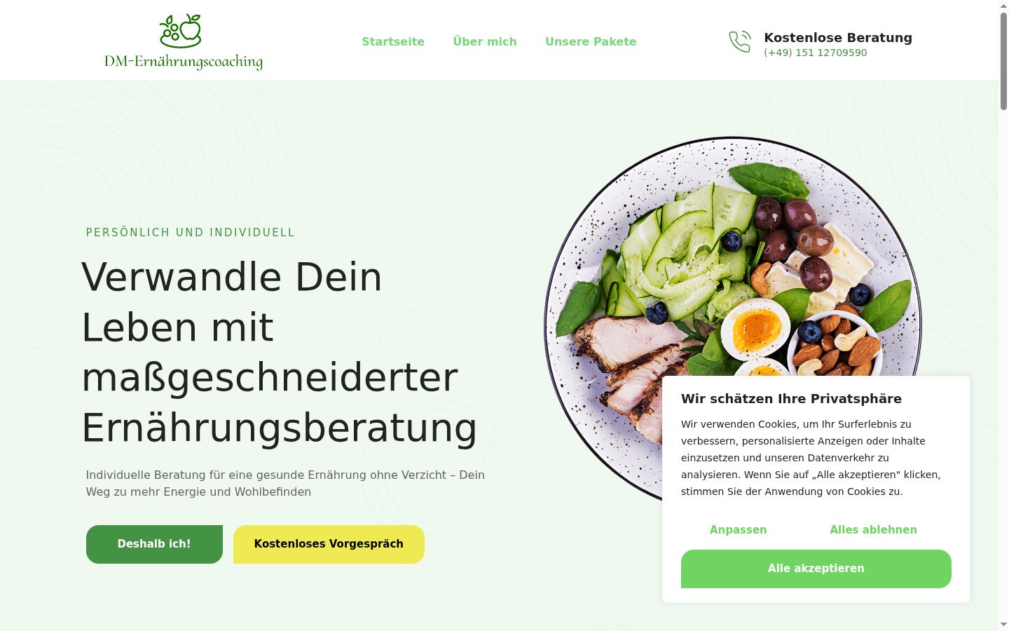 Screenshot of the consent banner shown before any interaction