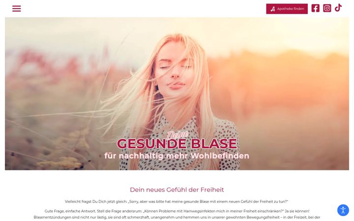 Screenshot of gesunde-blase.at