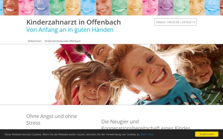 Screenshot of gesunde-kinderzaehne.de