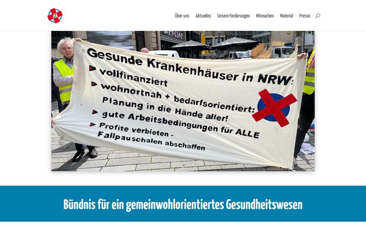 Screenshot of gesunde-krankenhaeuser-nrw.de