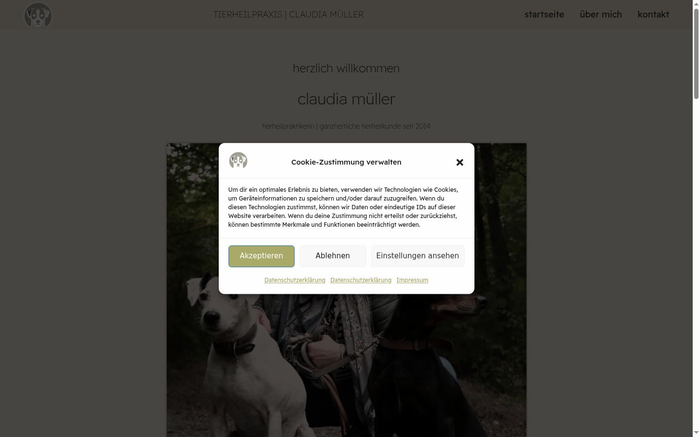 Capture d'écran de la bannière de consentement affichée avant toute interaction
