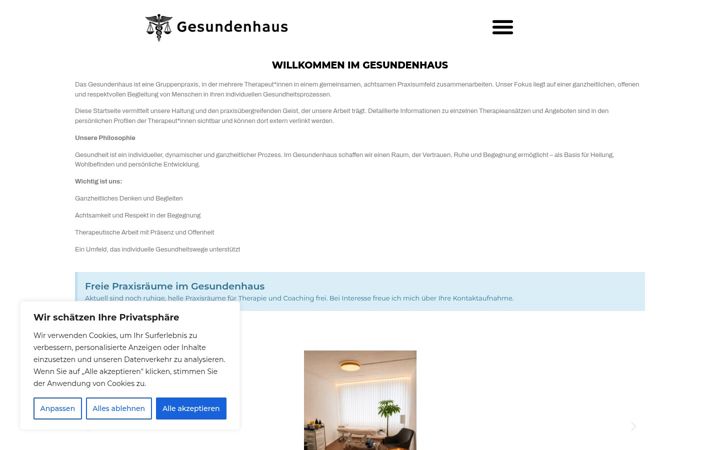 Screenshot of gesundenhaus.ch
