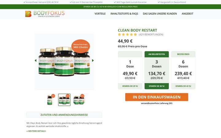 Screenshot of gesundentgiften.com