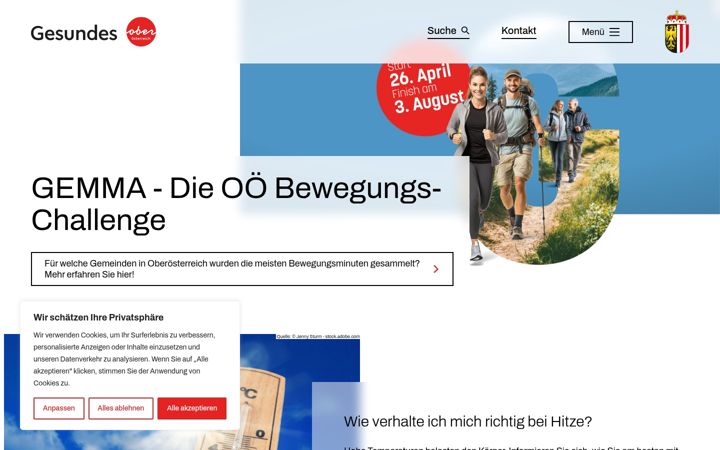 Screenshot of gesundes-oberoesterreich.at