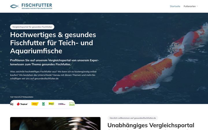 Screenshot of gesundesfischfutter.de