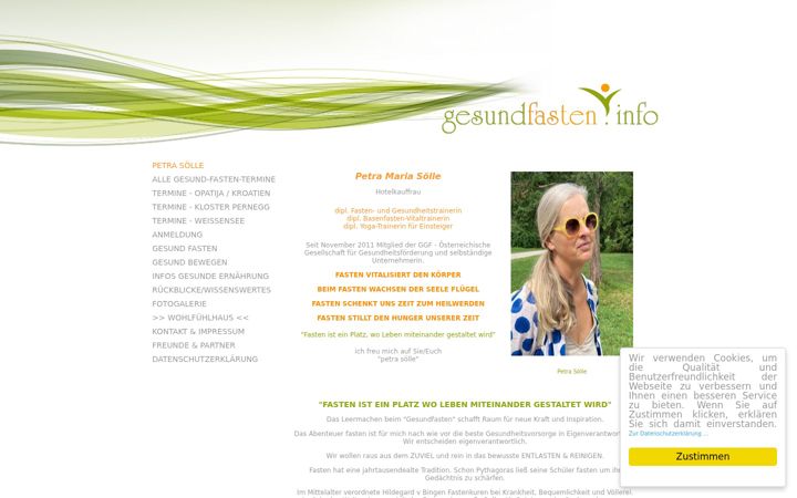 Screenshot of gesundfasten.info